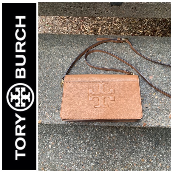 Tory Burch Handbags - Bombe T Logo Small Leather Cross Body Bag